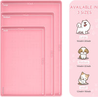 MateeyLife Silicone Cat & Dog Food Mat for Floors Waterproof - Pink / 24"L x 16"W - image 2