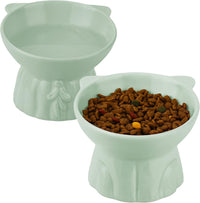 Elevated Cat Bowls 2-Pack - Green