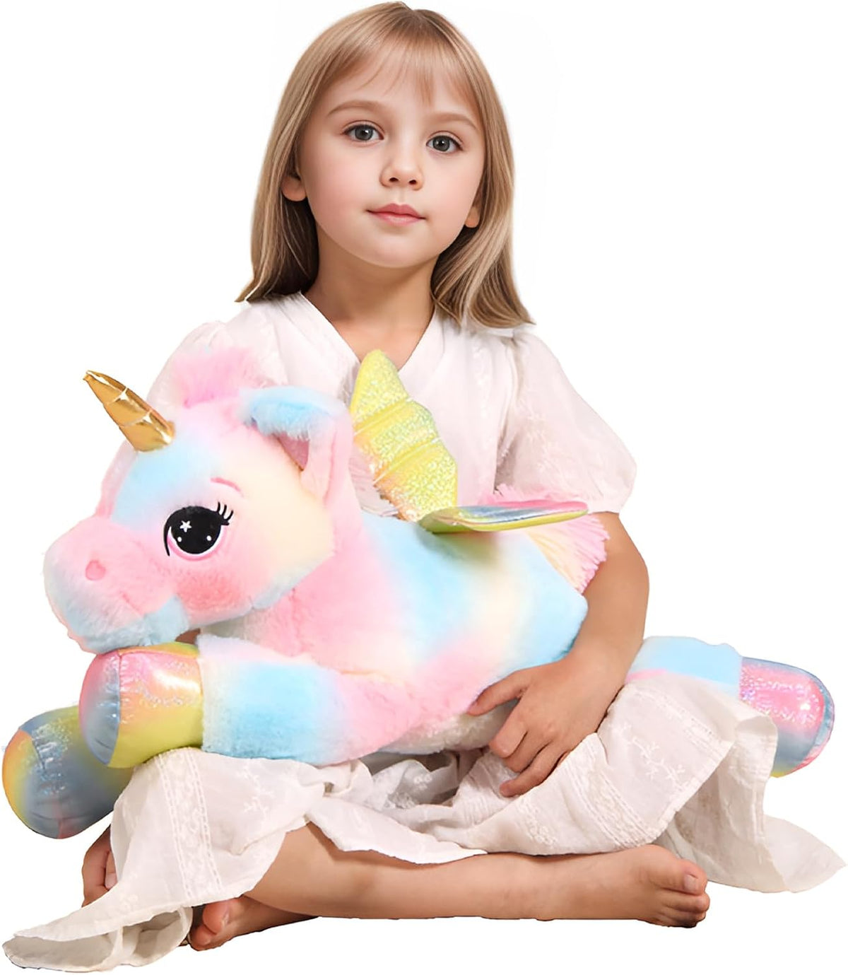 FFxiong 44 Inch Giant Unicorn Stuffed Animal Pillow - Multi / 24 Inch - image 4