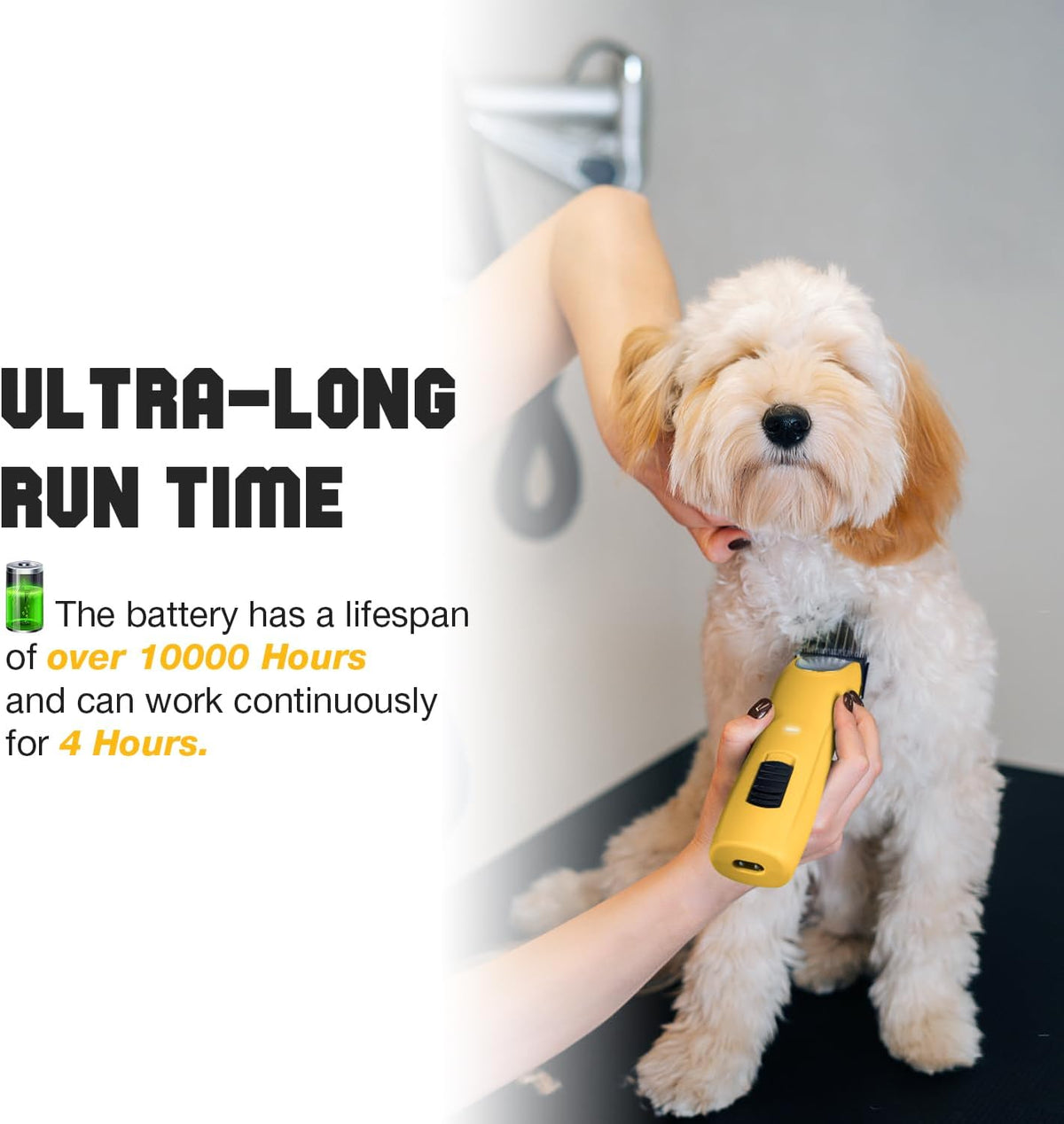 Professional Dog Clippers for Grooming Thick Curly Matted Coats – Essentials for Dogs - Citrus Yellow - image 3