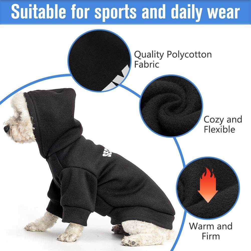 Security Dog Hoodie for Small Medium Large Dogs Boys Girls – Essentials for Dogs - #1 Black (SECURITY Printed) / X-Small - image 3