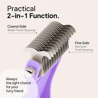 Pretty Paw Cat Brush for Indoor Cats & Long Hair with Gentle Massage - Purple - image 3