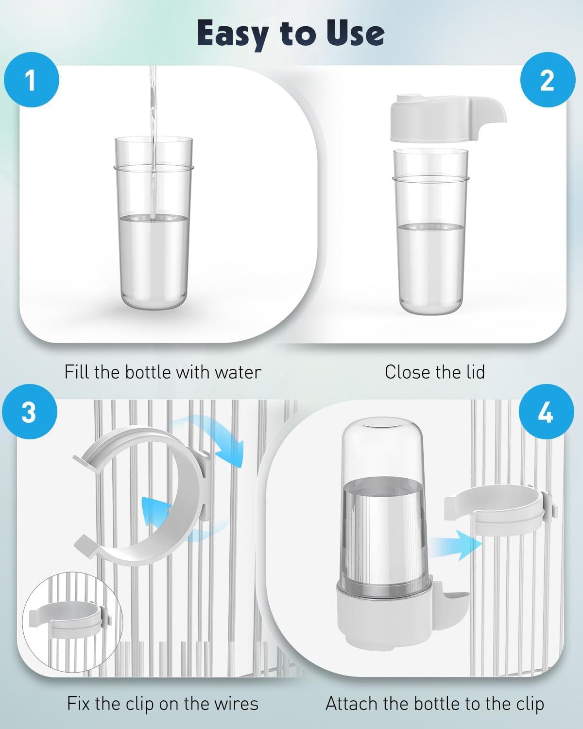Pawfly 4 Pcs Bird Water Dispenser - 4PCS - image 4