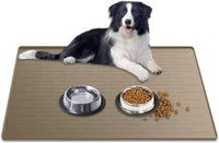 51.2"x25.6" Largest Dog Food Mat - Brown / 31.8"L x 23.8"W