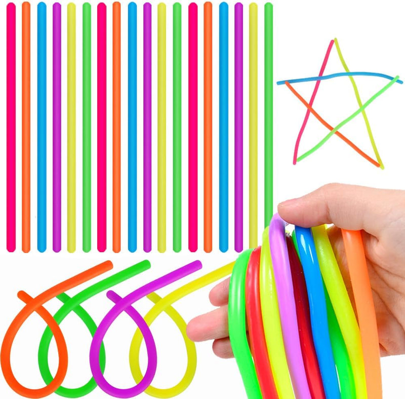 100 PCS Colorful Stretchy Fidget Strings Sensory Toys