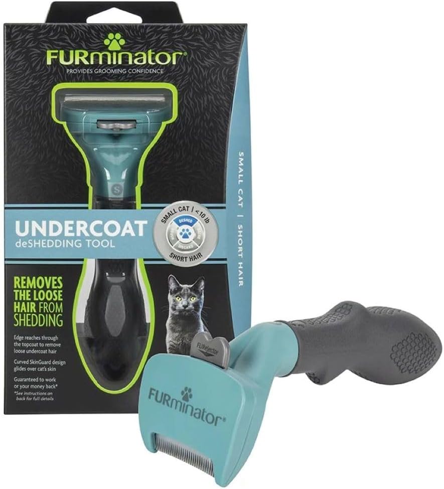 FURminator Medium to Large Cat deShedding Tool for Short Hair – Essentials for Cats - Small / short hair