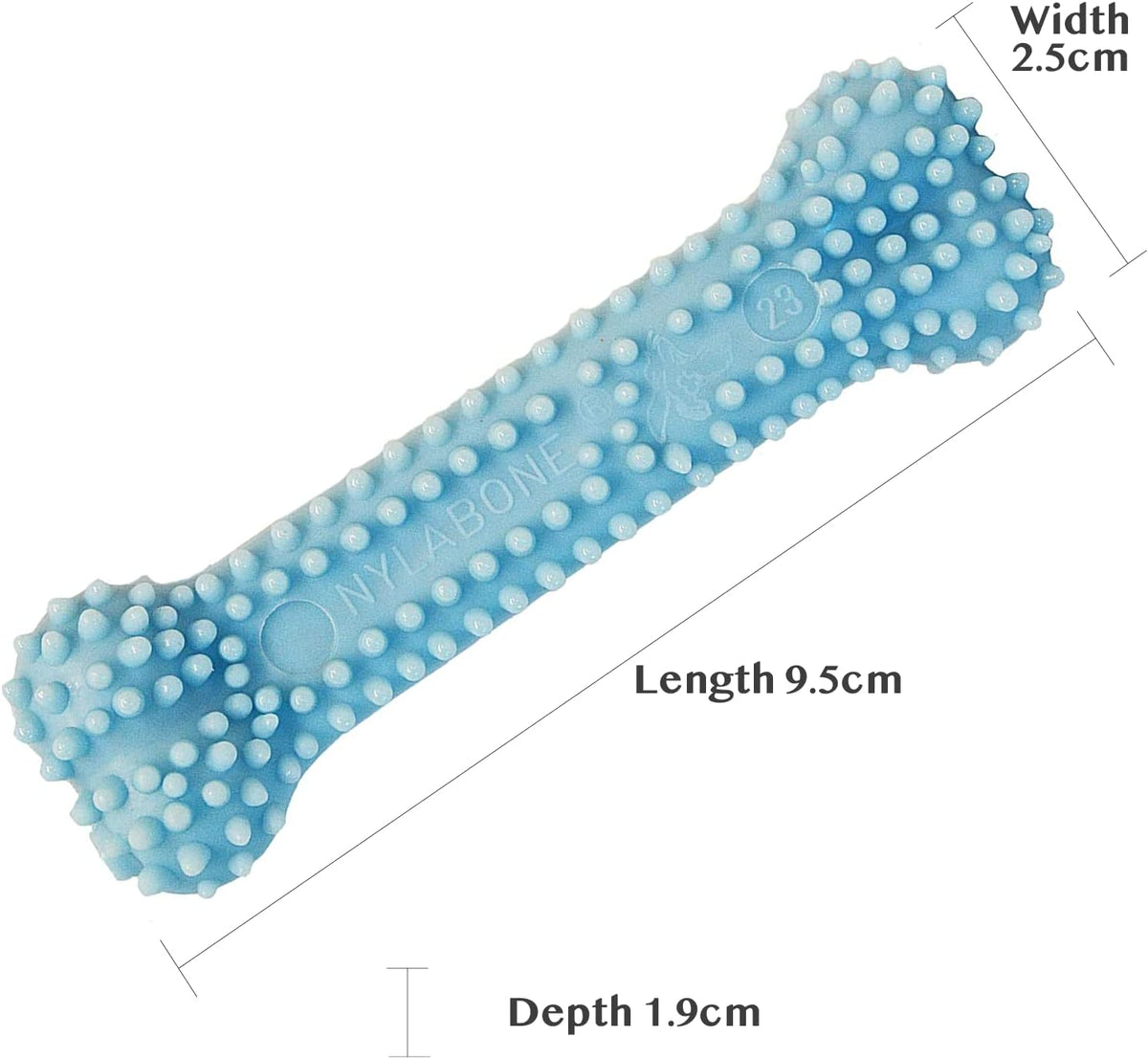 Nylabone Puppy Pacifier Chew Toy - Blue / X-Small - image 3