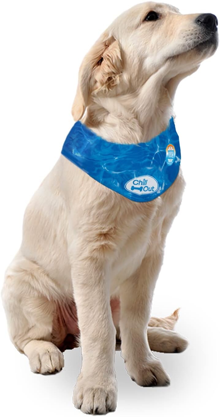 AFP Dog Cooling Bandana, Reusable Breathable Instant Cooling Neck Wrap for Medium Dog, Adjustable - L(Neck Girth 17.3-20.4 IN) - image 2