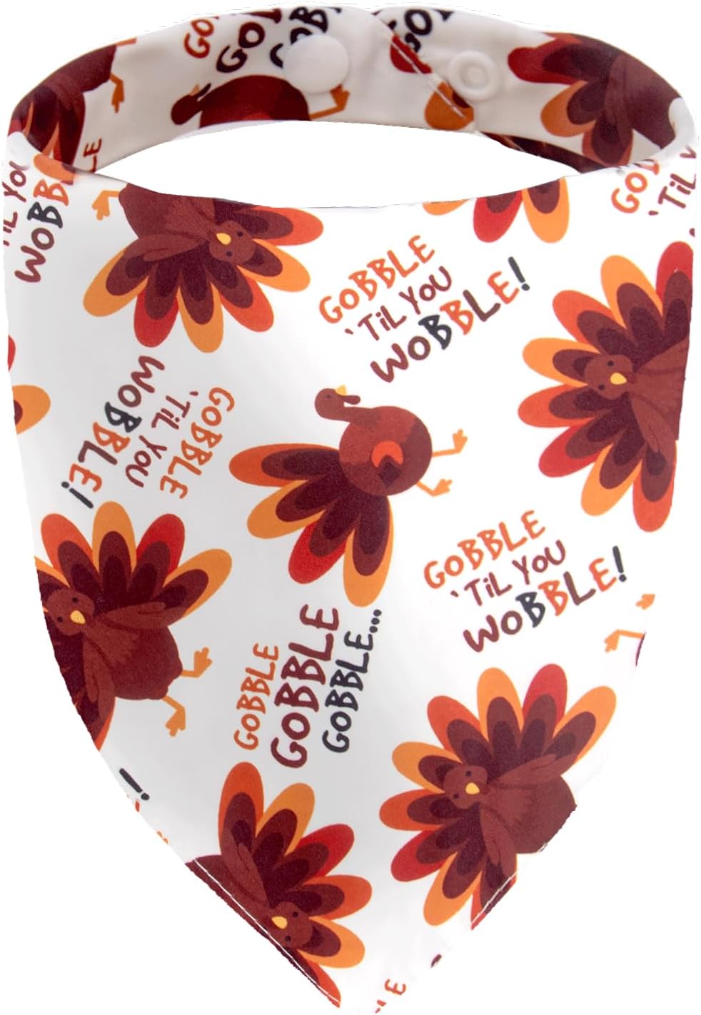 Fall Dog Bandana Artistic Sketch Maple Leaf Golden Orange - Gobble Turkey / Small