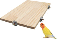 15.7×10.4 Inches Large Bird Perch Stand Platform - 13.6 × 7.9 Inches Natural