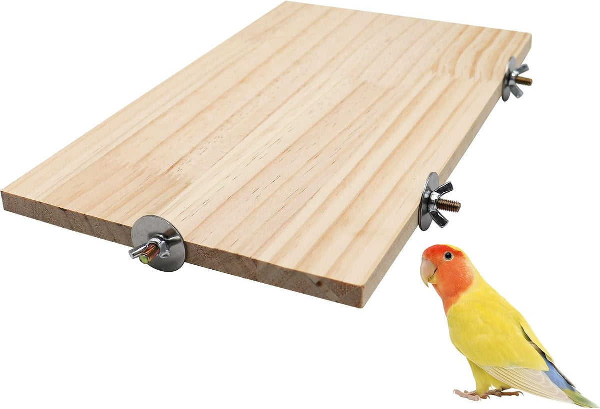 15.7×10.4 Inches Large Bird Perch Stand Platform - 13.6 × 7.9 Inches Natural