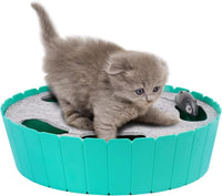 Pawaboo Interactive Cat Toy with Running Mouse - L-Lake Blue