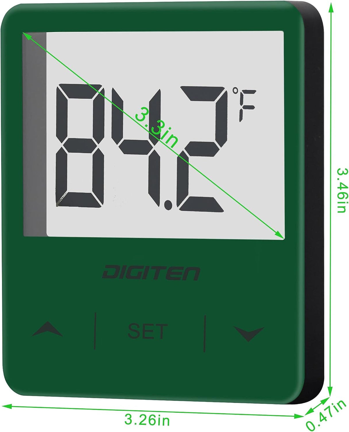 DIGITEN Aquarium Thermometer Digital Fish Tank Thermometer with Large - Green - image 2