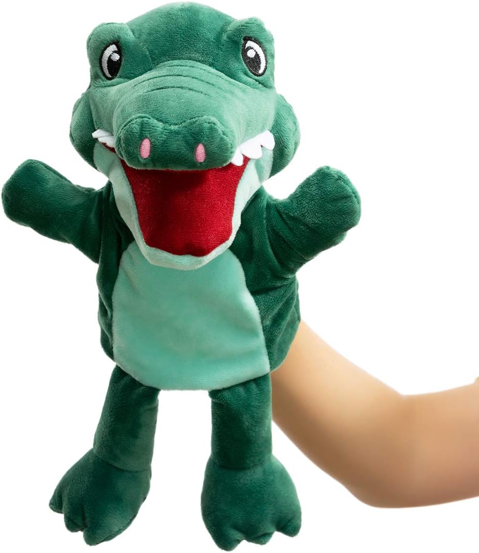 HollyHOME 13 inch plush shark hand puppet with movable mouth - view 5