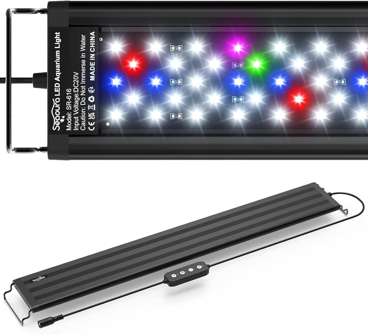 SEAOURA Led Aquarium Light for Plants-Full Spectrum Fish Tank Light - for 24-30 inch tank