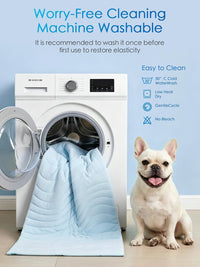 BECEMURU Dog Crate Pad, Cooling Mat for Dogs & Cats - Blue Rectangle / L: 48" L x 28" W x 0.8" TH - image 2
