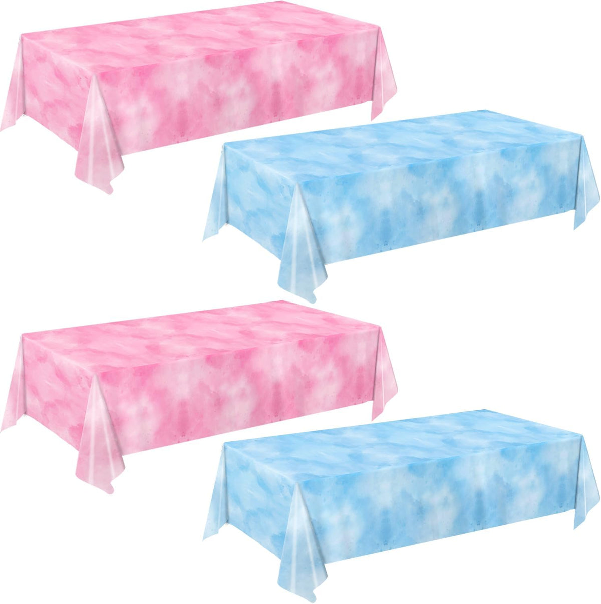 Oigco race car tablecloth with black and white checkered pattern on a rectangular party table - view 4