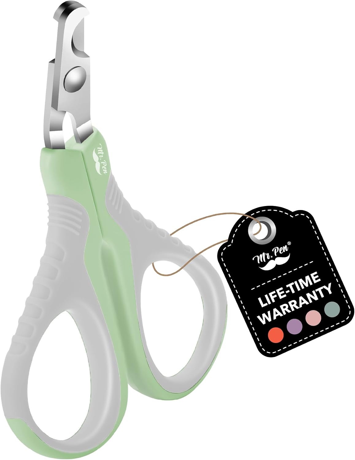 Mr. Pen, Cat Nail Clipper, Stainless Steel - Grey/Tea Green