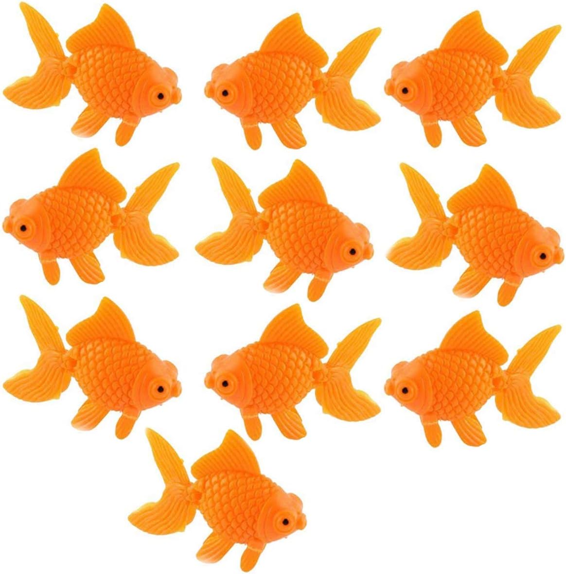 XMHF Aquarium Fish Bowl Tank Artificial Floating Plastic Orange Decor