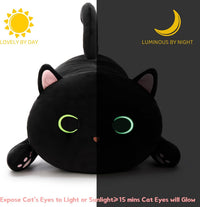 MaoGoLan 44 inch black cat plush body pillow with yellow eyes - view 15