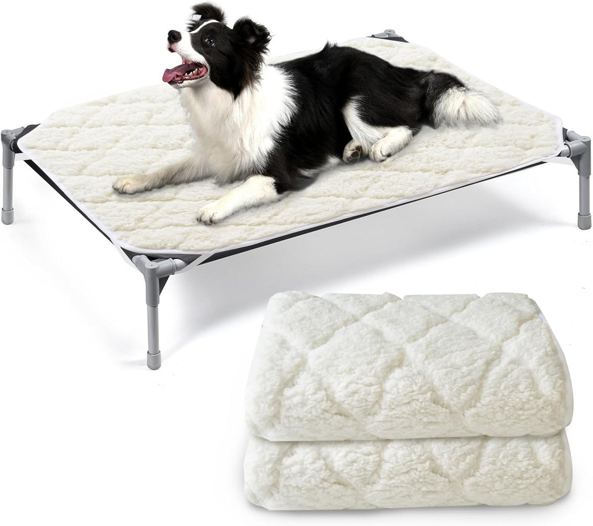 Elevated Dog Bed Pad Waterproof 2 Pack, Waterproof Pad Only – Essentials for Dogs - Large (30"W x 42"L)