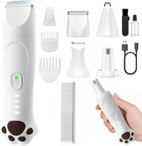 4-in-1 Dog Clippers for Grooming Kit - White