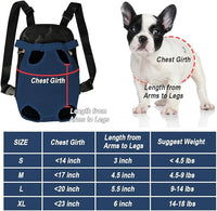 FEimaX Dog Carrier Backpack Pet Legs Out Front Cat Travel Bag, Adjustable Puppy Backpacks Carriers Hands-Free for Small Medium Dogs Cats Hiking Traveling Camping Daily Walking (Medium, Navy)