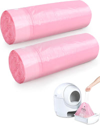 ANWA 40 Count Automatic Litter Box Bags - 20 Count (Pack of 2) / Pink Kitten