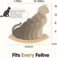 Curved Cat Wall Hammock with Scratchable Sisal Pad, Large Floating Cat Shelf for Wall, Wall Mounted Beige Bed for Playing, Climbing, and Sleeping