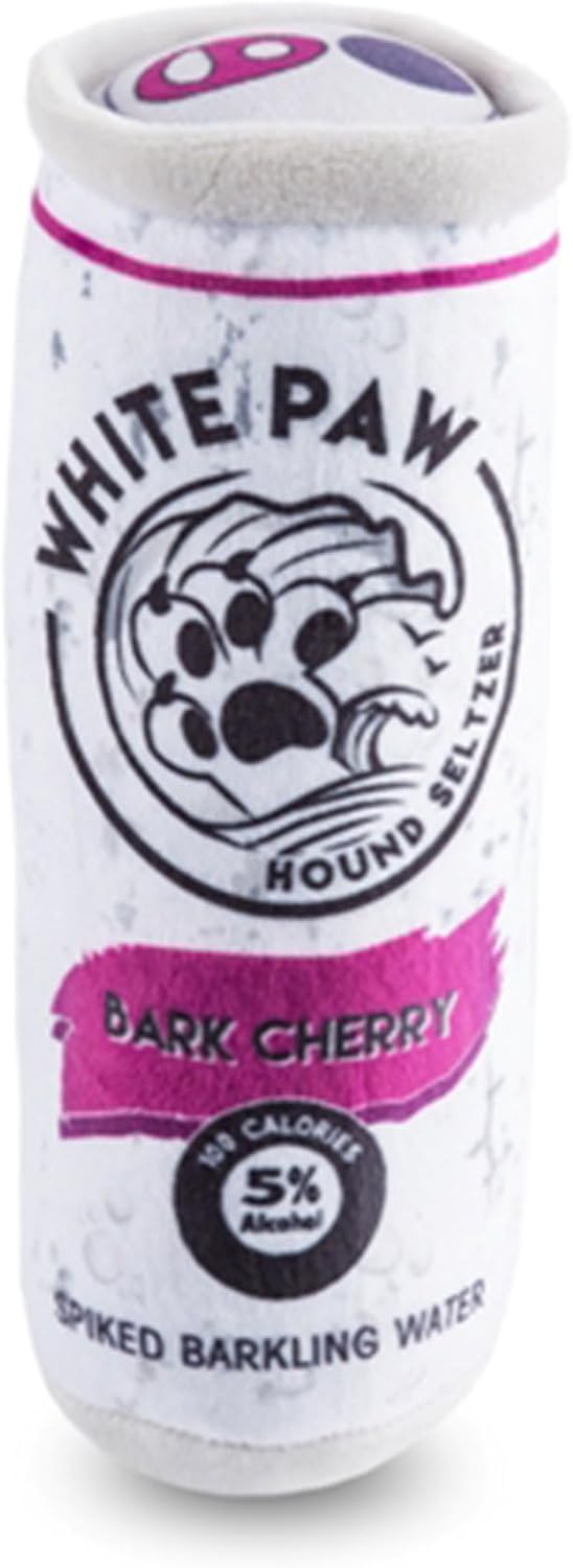 Haute Diggity Dog Woofford Reserve Bottle Plush Dog Toy - WP - Bark Cherry (White, Purple, Black) / One Size
