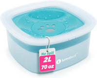 LumoLeaf No Spill Water Bowl for Dogs - Blue / 70 fl oz