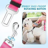 Lukovee Dog Car Seat Belt, Headrest Restraint, Headrest - A.Fluorescent Pink / ·Headrest + Clip + 1 Bowl, 1 Pc - image 3