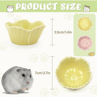 Small Ceramic Pet Hamster Bowl - s,2pcs / Yellow+Green - image 3