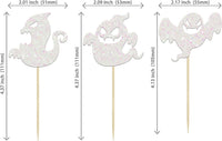 Ephlyn 24 white glitter ghost cupcake toppers for Halloween desserts - view 23