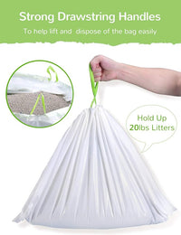 Litter Box Liners, 34 Count Jumbo Cat Litter Pan liners, Drawstring Litter Liner Bags For Litter Box, Easy Clean Up Thick Large Kitty Litter Liner XL, Eco Friendly Pet Cat Supplies(36" x 19")