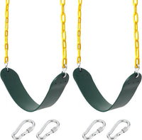 Pink Swing Seat, Heavy Duty Chain Plastic Coated - Dark Green