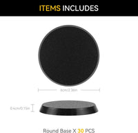 FIGURESLAB 100 black textured plastic miniature bases in 7 sizes - view 19