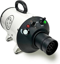 Flying Pig High Velocity Dog Pet Grooming Dryer w/Heater (Flying One, White w/Black Logo)