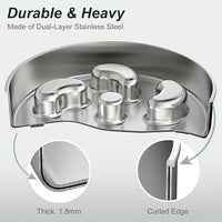 2Pack Slow Feeder Dog Bowls, Double-Layer Food-Grade Stainless Steel, Heavy Duty with Non-Slip Rubber Base, 2Cups Capacity for Small and Medium Dogs to Slow Down Eating
