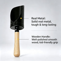 7PCS Kids Gardening Tools, Long Shovel, Rake for Leaves, Spade - 6pcs black short garden tools - image 2