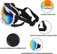 Winproof Large Dog Sunglasses with Adjustable Strap, UV Protection, Soft Goggles for Medium-Large Dogs