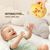 ChooKaChoo 2-in-1 Baby Teething Rattle Toy - Duckie - image 3