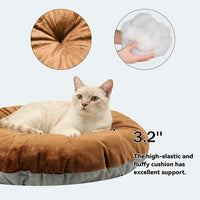 Cat Beds for Indoor Cats-Rabbit-Shaped Cat Cave Bed with Hanging Toy - Sunflower Brown / Sunflower / M - image 2