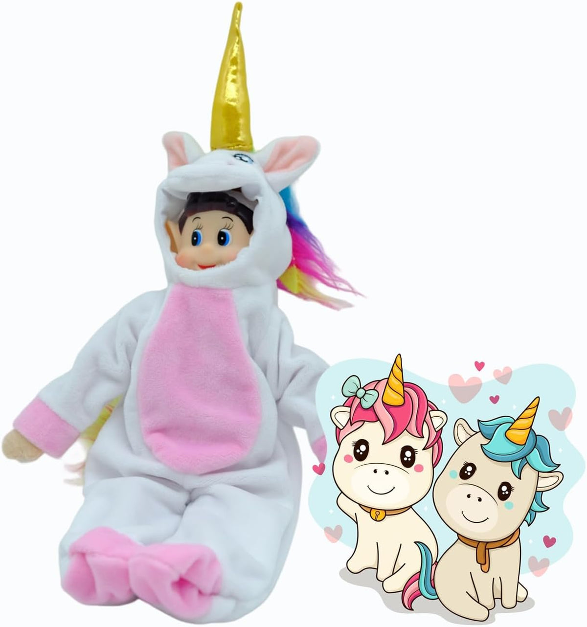 Fayelfland unicorn couture outfit for 12 inch elf dolls in pink - view 5