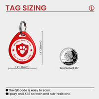 QR Code Cat Tags Personalized Small, Real-time Alerts, Pink – Essentials for Cats - 1 Pack Red / Large-1.2"*1.4" - image 2
