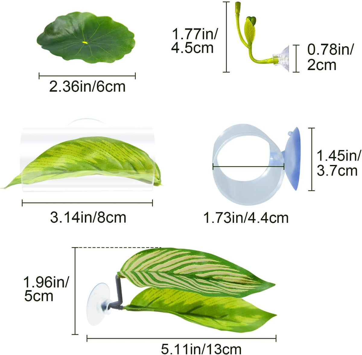 5 Pcs Betta Hammock Leaf & Tunnel, Betta Fish Tank Accessories – Essentials for Fish - image 2