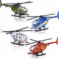 ArtCreativity Diecast Helicopter Toy, Police, Fire Engine, EMS - Emergency Theme