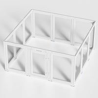 Clear Acrylic Dog Playpen Transparent Dog Playpen Indoor, Easy Assemble Clear Pet Pen for Puppy Bunny Cat Pig, Sturdy & Easy Cleaning Plastic Dog Puppy Fence (23.6" H, 12PCS)