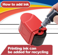 Handwriting Lines Stamp Roller Self-Inking Line Rolling Stamps - Red - image 3