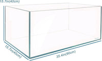 Low Iron Glass Ultra Clear Rimless Aquarium Tank - 34Gal 35.4"L×15.7"W×15.7"H - image 3